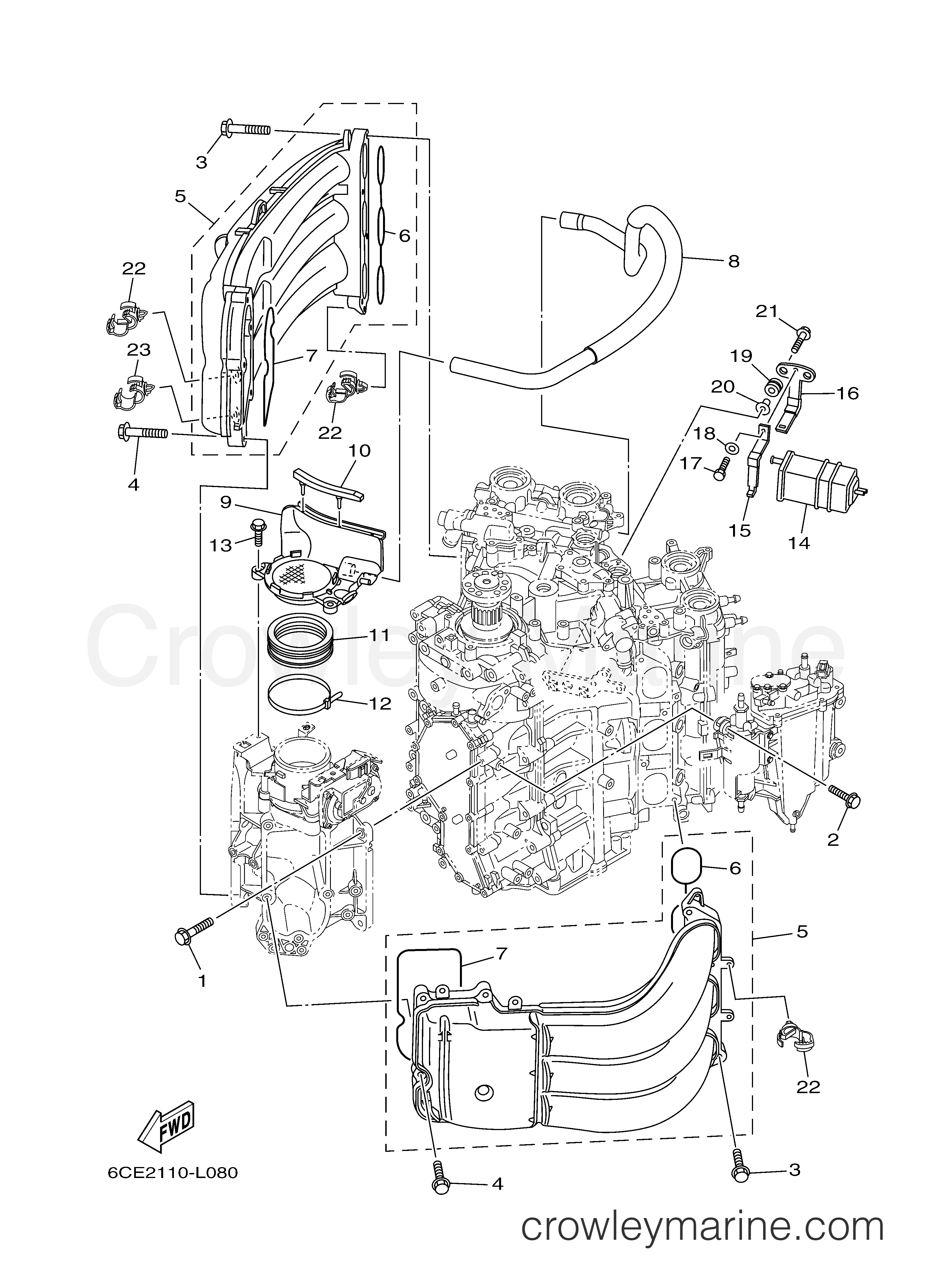 Yamaha Motors LF250UCA - INTAKE 1
