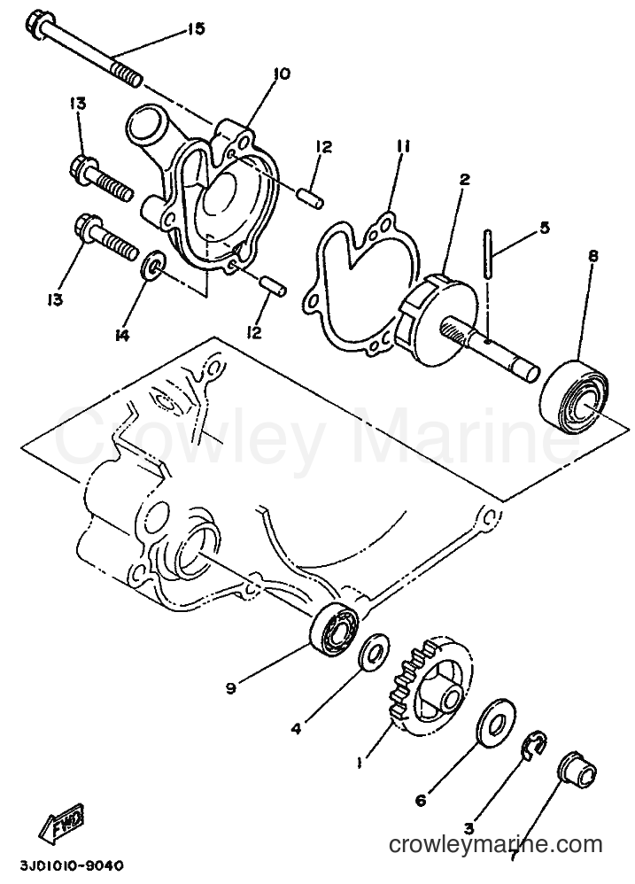 Yamaha Motors YZ125 (3JD1) [99A] - WATER PUMP