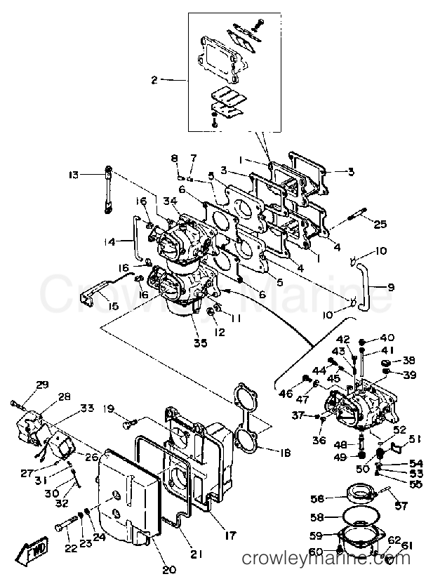 Yamaha Motors CV55ELF - INTAKE CARBURETOR
