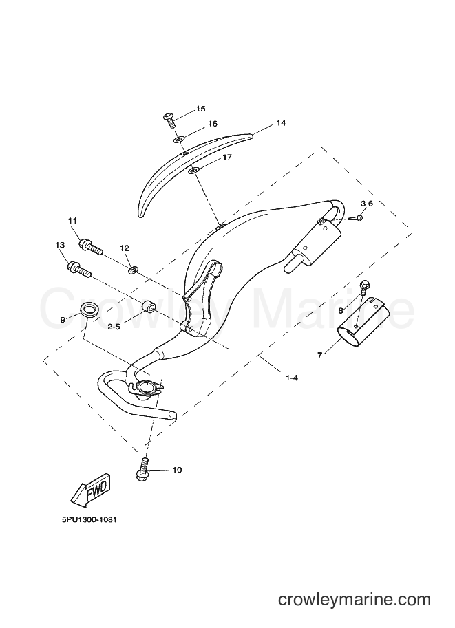 2001 Scooter YQ50L - YQ50L (5PU6) [020] - EXHAUST