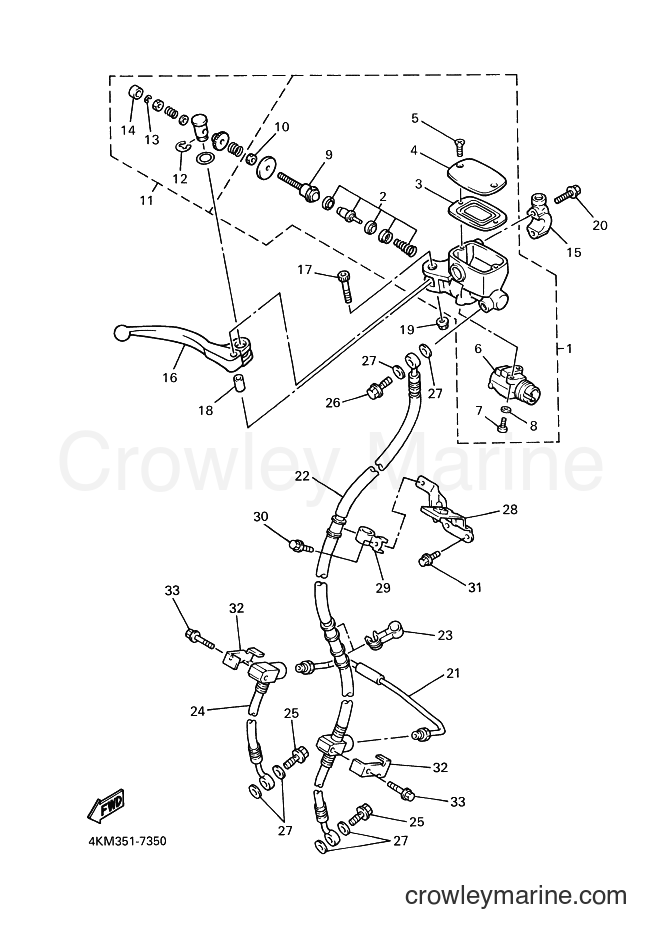 2002 Street Bike XJ900S - XJ900S (4KMD) [050] - FRONT MASTER CYLINDER