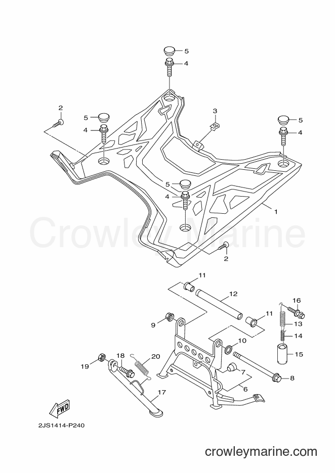2017 Scooter YW125 - YW125 (BC94) [010] - STAND & FOOTREST