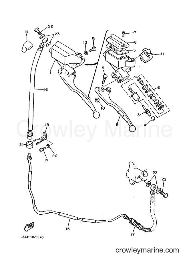 1990 Cruiser XVZ13DA - XVZ13DA (3JJ6) [010] - FRONT MASTER CYLINDER 2