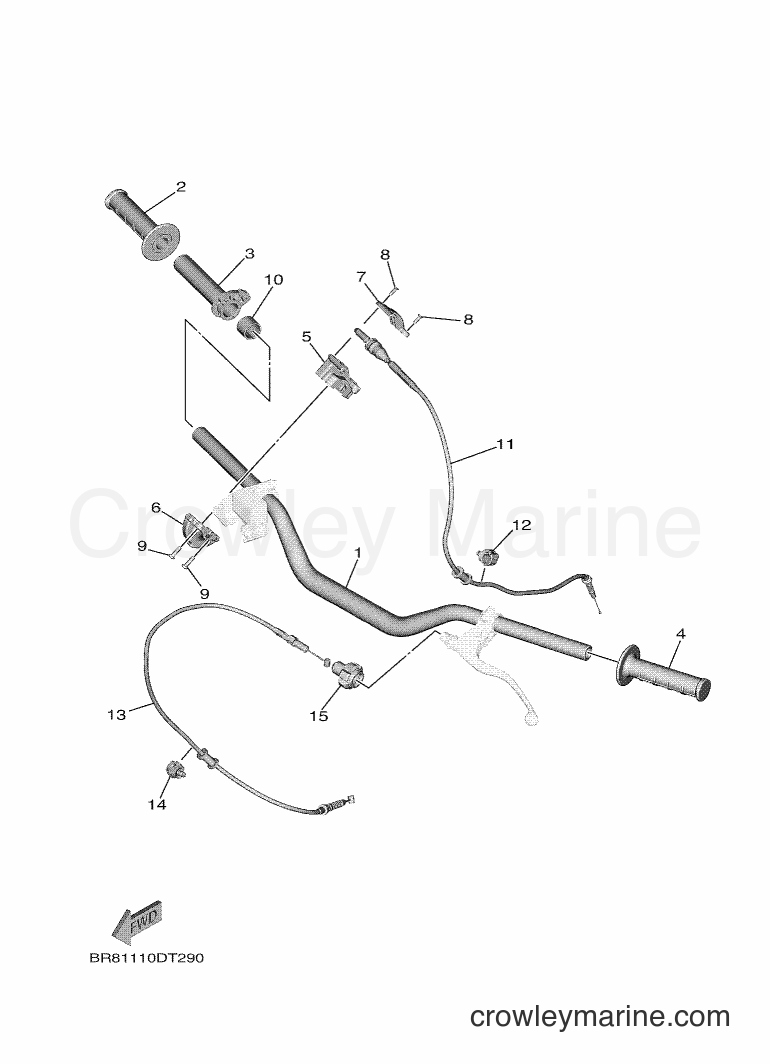 2018 Dirt Bike YZ65 - YZ65 (BR83) [010] - STEERING HANDLE & CABLE