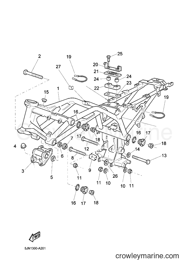 2004 Street Bike BT1100 - BT1100 (5JN3) [070] - FRAME