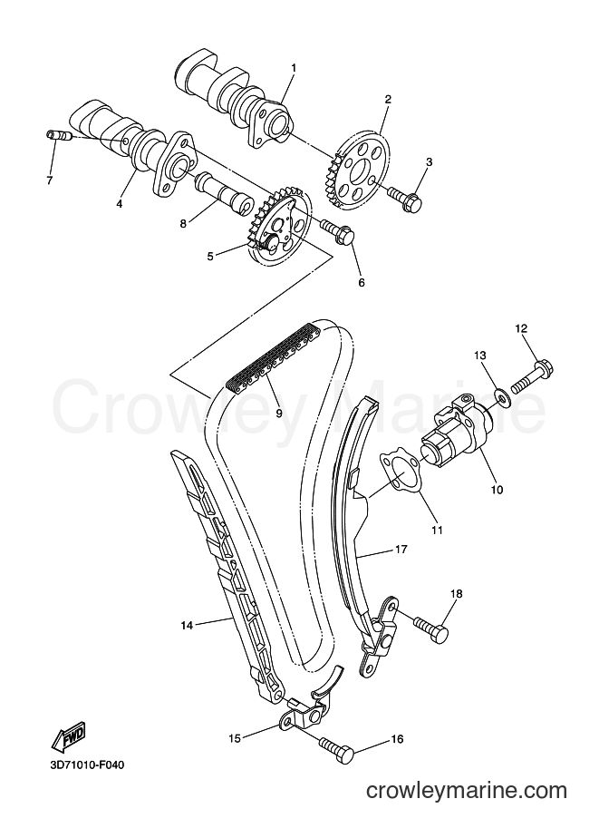 Yamaha Motors WR250X (32D2) [050] - CAMSHAFT & CHAIN