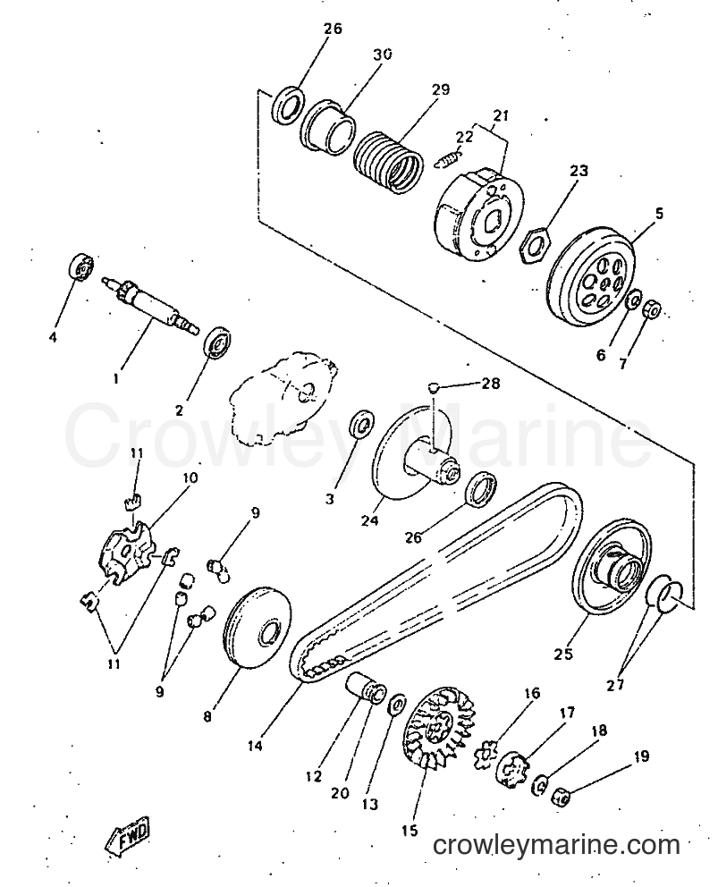1998 Scooter YN50 - YN50 (5AD5) [010] - CLUTCH