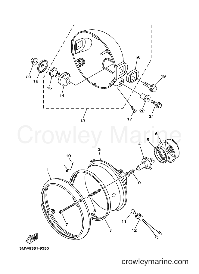 2000 Street Bike SR125 - SR125 (3MW9) [100] - HEADLIGHT