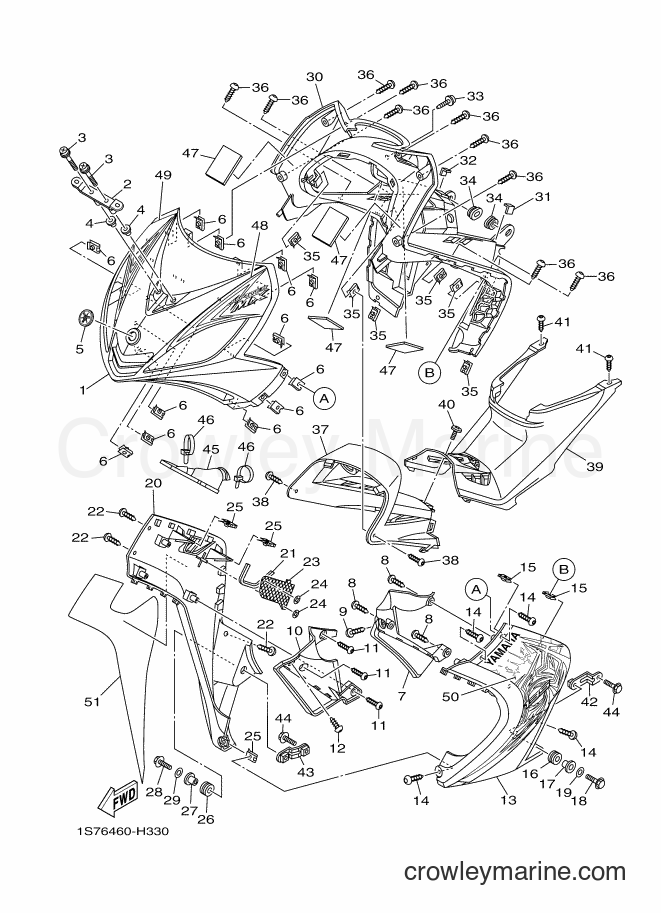 Yamaha Motors T135SEC (1S76) [010] - LEG SHIELD