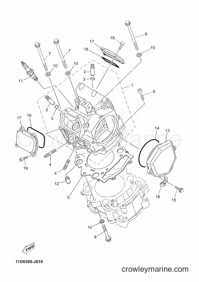 2010 Dirt Bike XT660Z - XT660Z (11D6) [020] - CYLINDER HEAD