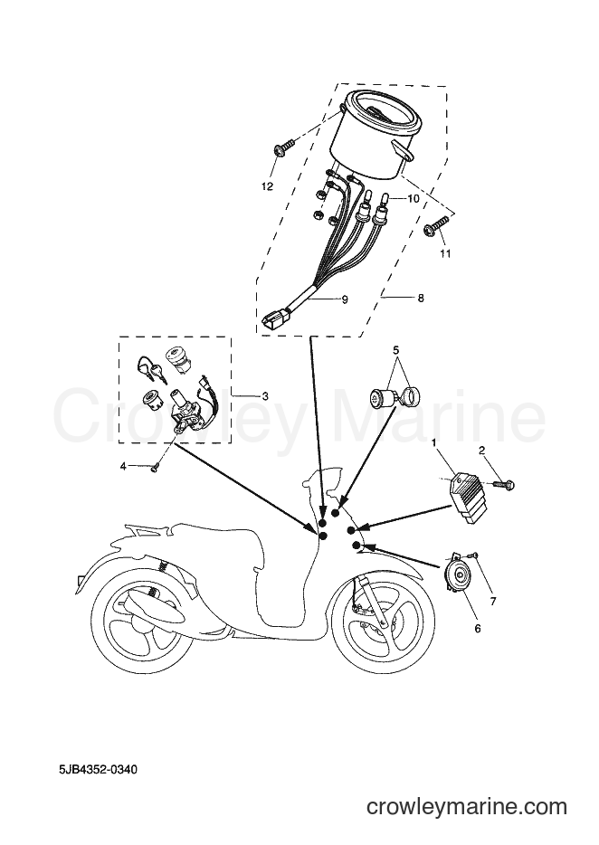 Yamaha Motors YH50 (5JB8) [010] - ELECTRICAL 1