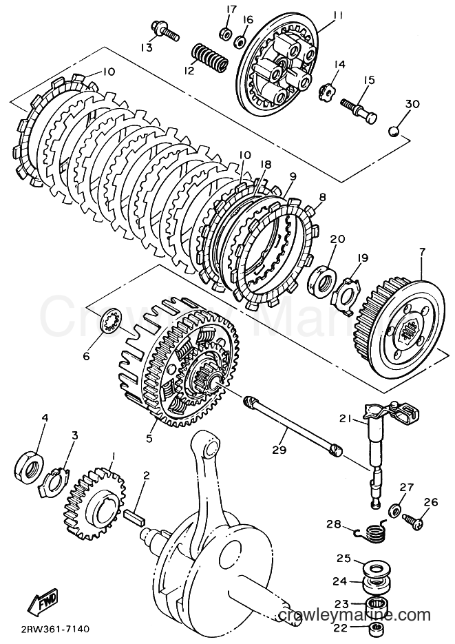 1991 Dirt Bike XT600 - XT600 (4AE1) [999] - CLUTCH