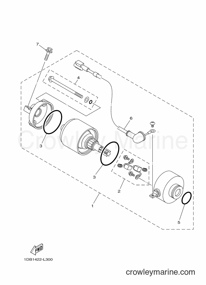 Yamaha Motors AT125FC (1DB1) [010] - STARTING MOTOR