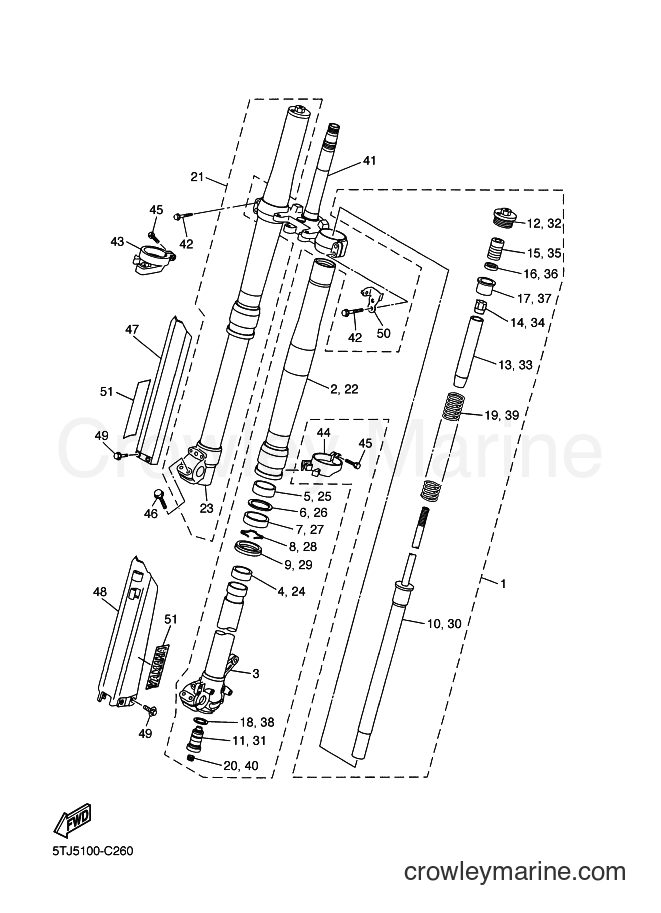 2004 Dirt Bike WR450F - WR450F (5TJ6) [080] - FRONT FORK