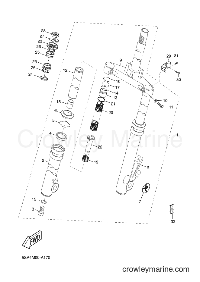 Yamaha Motors CW50 (5RH1) [010] - FRONT FORK