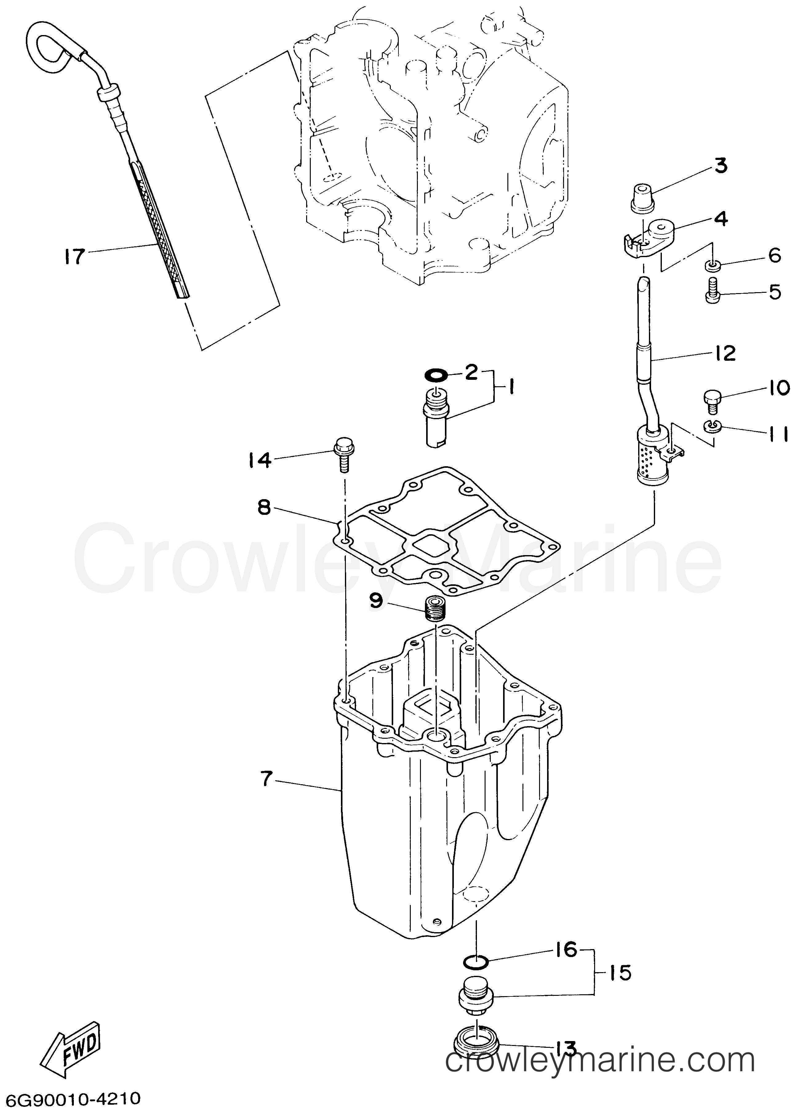 Yamaha Motors F9.9MLHA - OIL PAN