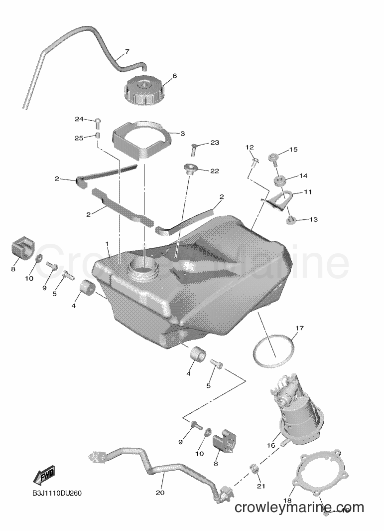 Yamaha Motors YZ450FX (B3J2) [010] - FUEL TANK