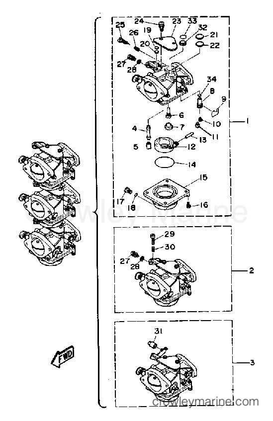 Yamaha Motors 70ETLD - CARBURETOR