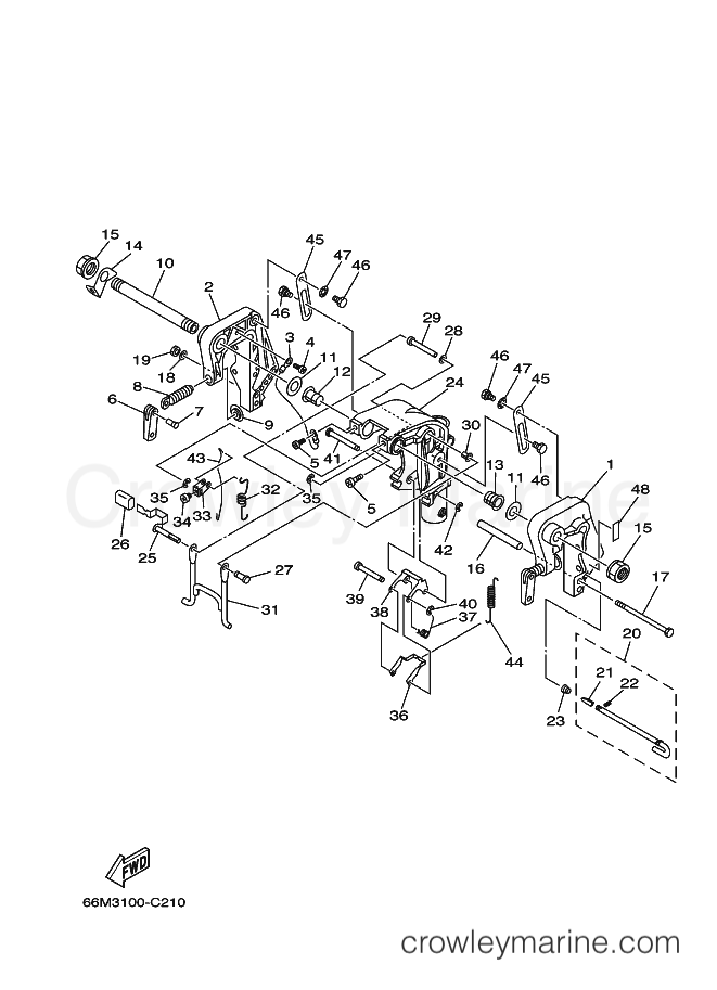 Yamaha Motors F15AM (66M3) [220] - BRACKET 1