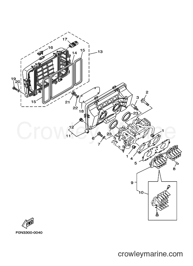 Yamaha Motors WAVERUNNER X (F0P3) [010] - INTAKE