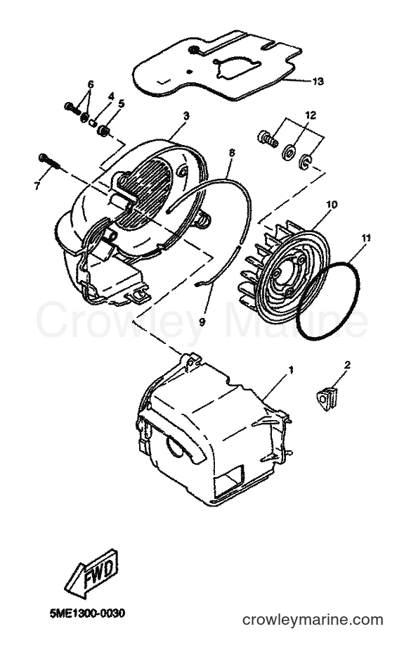 2001 Scooter YQ100 - YQ100 (5ME4) [060] - AIR SHROUD & FAN