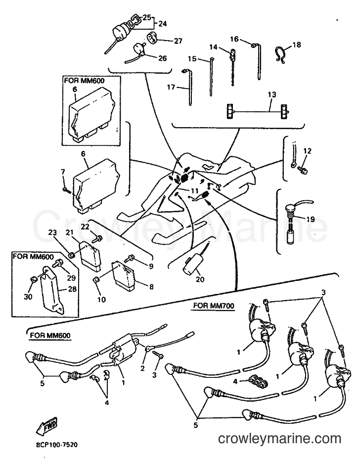Yamaha Motors VX700LT (8CP1) [020] - ELECTRICAL 1