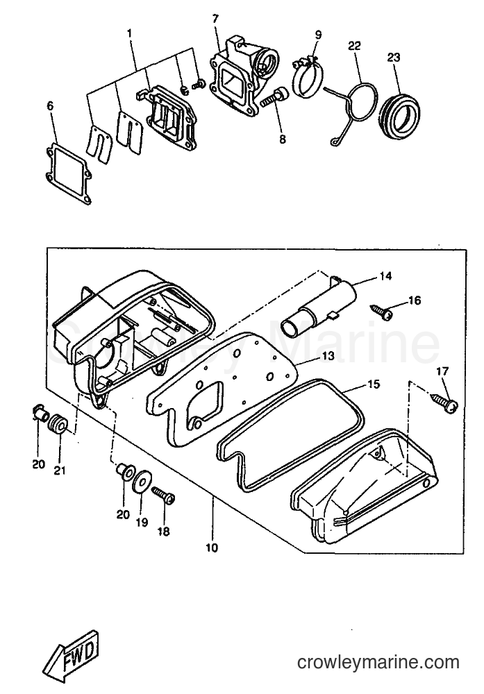 1999 Scooter CW50RS - CW50RS (5FX5) [010] - INTAKE