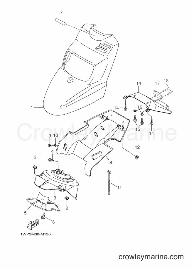Yamaha Motors CW50LN (1WP4) [020] - FRONT FENDER