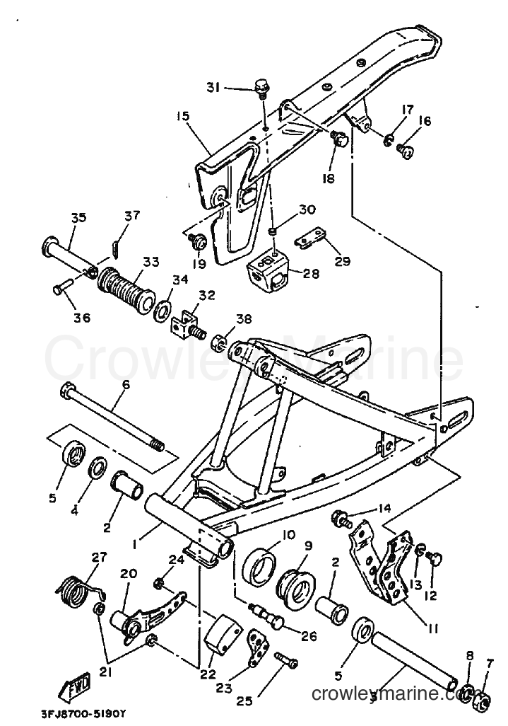 1995 Dirt Bike DT175 - DT175 (3FJ8) [010] - REAR ARM