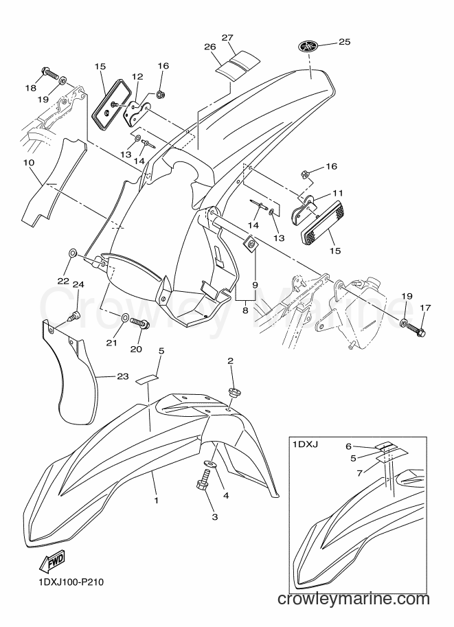 2015 Dirt Bike WR450F - WR450F (1DXJ) [010] - FENDER 1