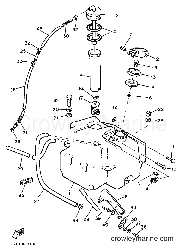 1987 Snowmobile ET340PL - ET340PL (83F) [999] - FUEL TANK