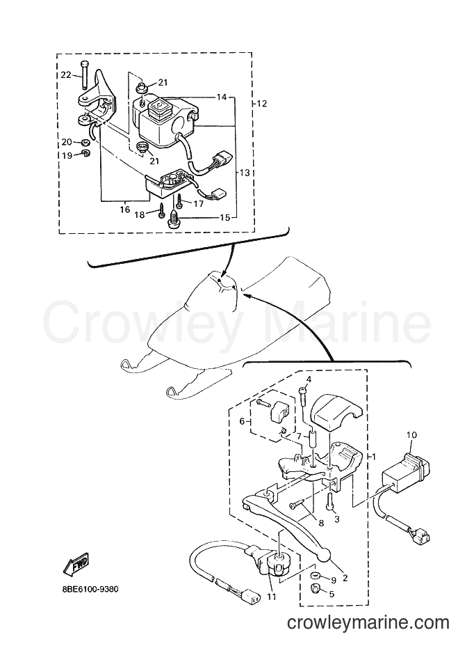 Yamaha Motors CS340E (8BE6) [020] - HANDLE SWITCH & LEVER