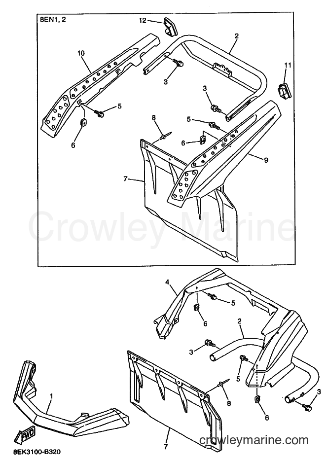 2003 Snowmobile SXV70 - SXV70 (8EK3) [020] - BUMPER
