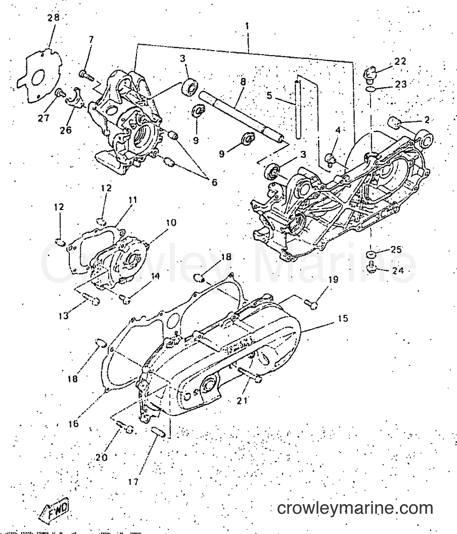 1998 Scooter YN50 - YN50 (5BX1) [010] - CRANKCASE