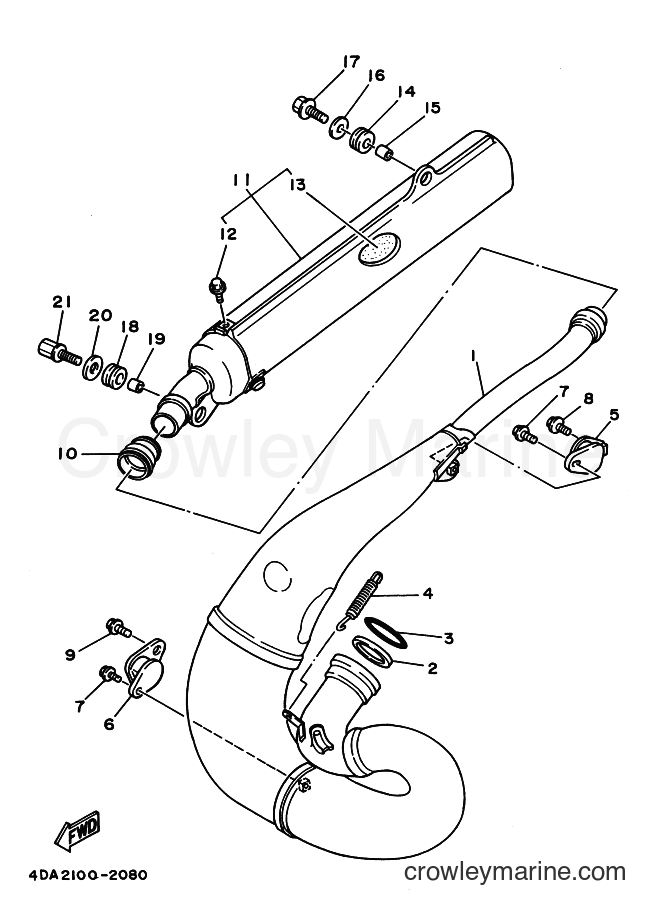1992 Dirt Bike YZ250 - YZ250 (4DA2) [030] - EXHAUST