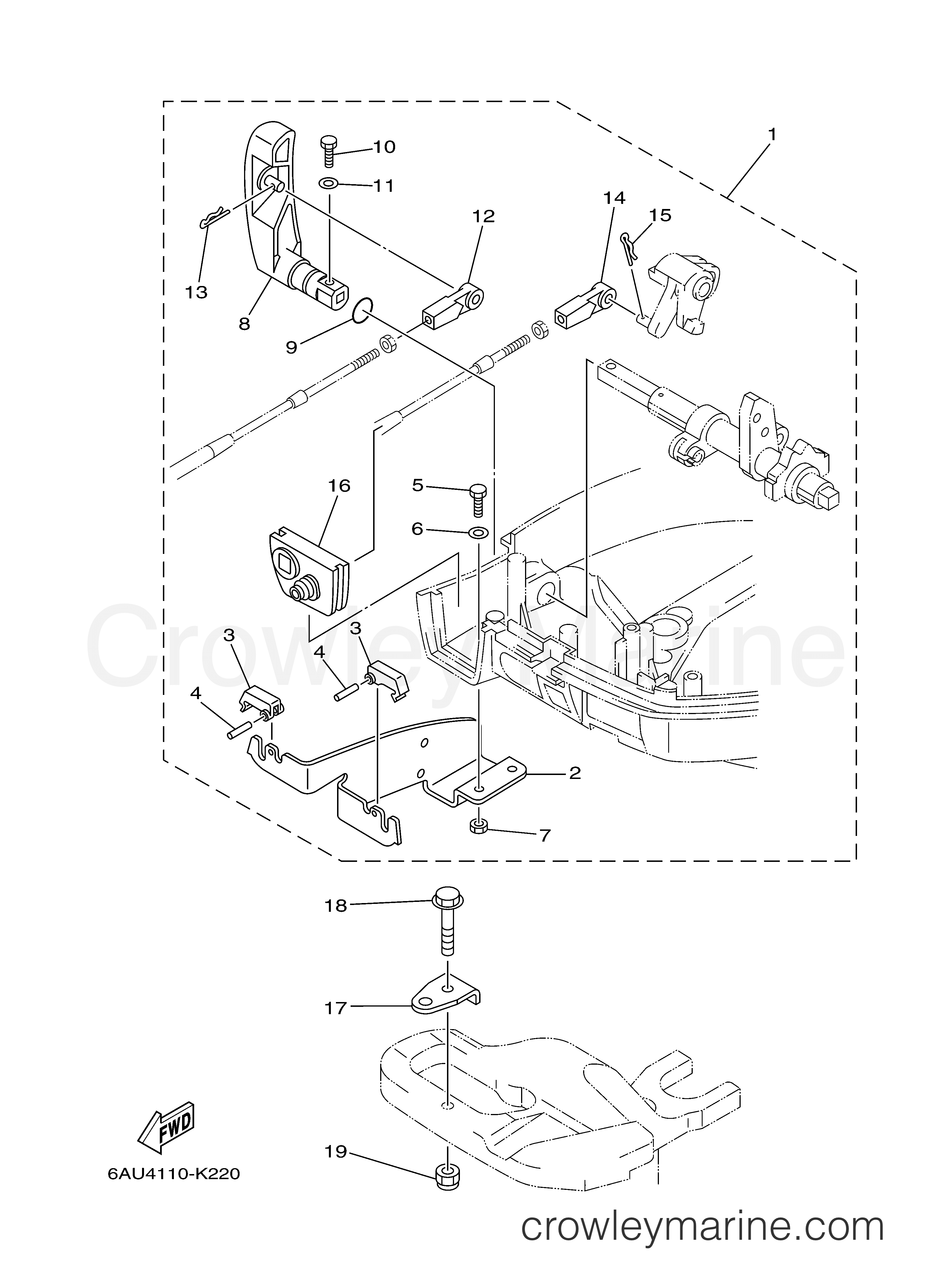 Yamaha Motors F9.9SMHA - REMO CON ATTACHMENT