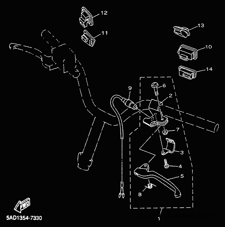 Yamaha Motors YN50 (5ADW) [010] - HANDLE SWITCH & LEVER