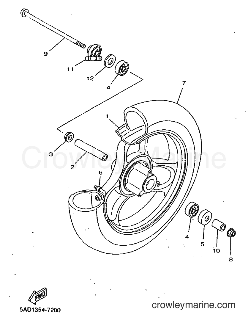 Yamaha Motors YN50 (5BW2) [010] - FRONT WHEEL