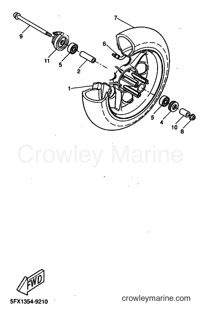 1999 Scooter CW50RS - CW50RS (5JK1) [010] - FRONT WHEEL