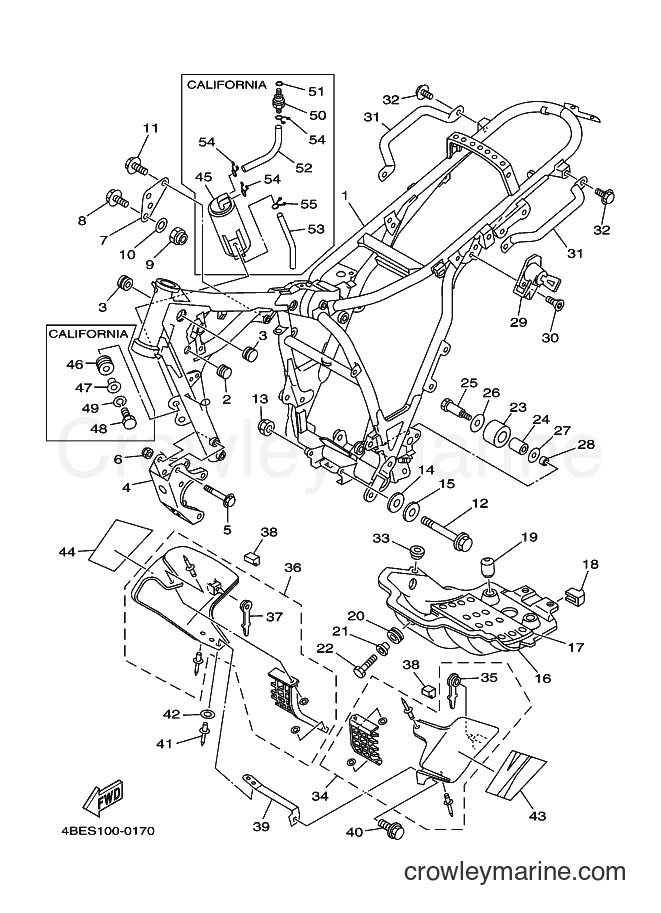 2000 Dirt Bike XT225 - XT225 (4BEU) [010] - FRAME