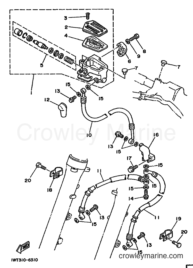 1986 Street Bike RD350LCF - RD350LCF (1WT) [99A] - FRONT MASTER CYLINDER