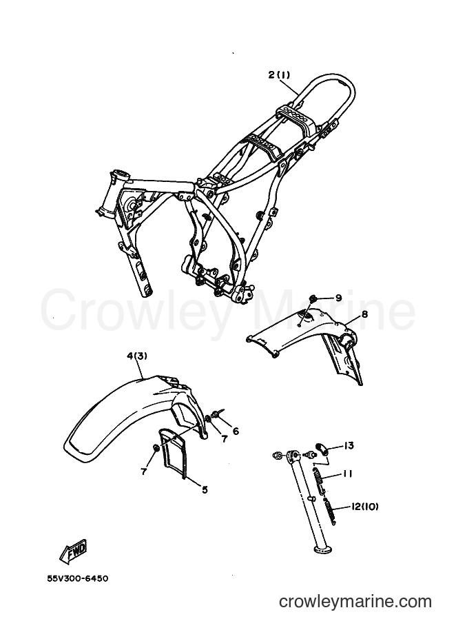 Yamaha Motors XT350 (55V0) [090] - ALTERNATE FOR CHASSIS