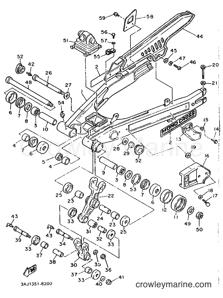 Yamaha Motors XT600Z (3AJ2) [999] - REAR ARM