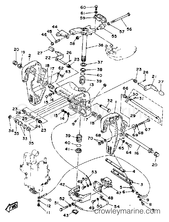 Yamaha Motors P50TLRP - BRACKET 1