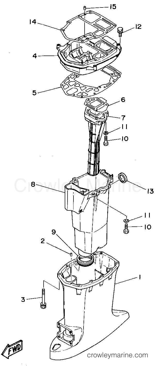Yamaha Motors P50TLRS - UPPER CASING