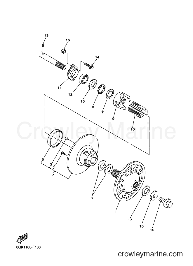 Yamaha Motors RT50FX (8GN1) [020] - SECONDARY SHEAVE