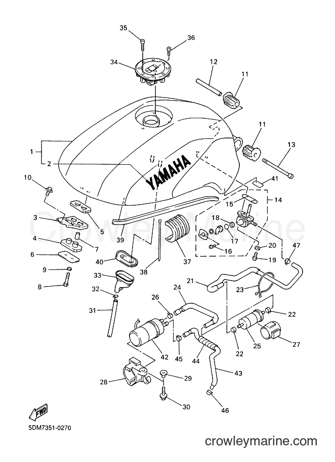 Yamaha Motors FZS600 (5DM7) [010] - FUEL TANK
