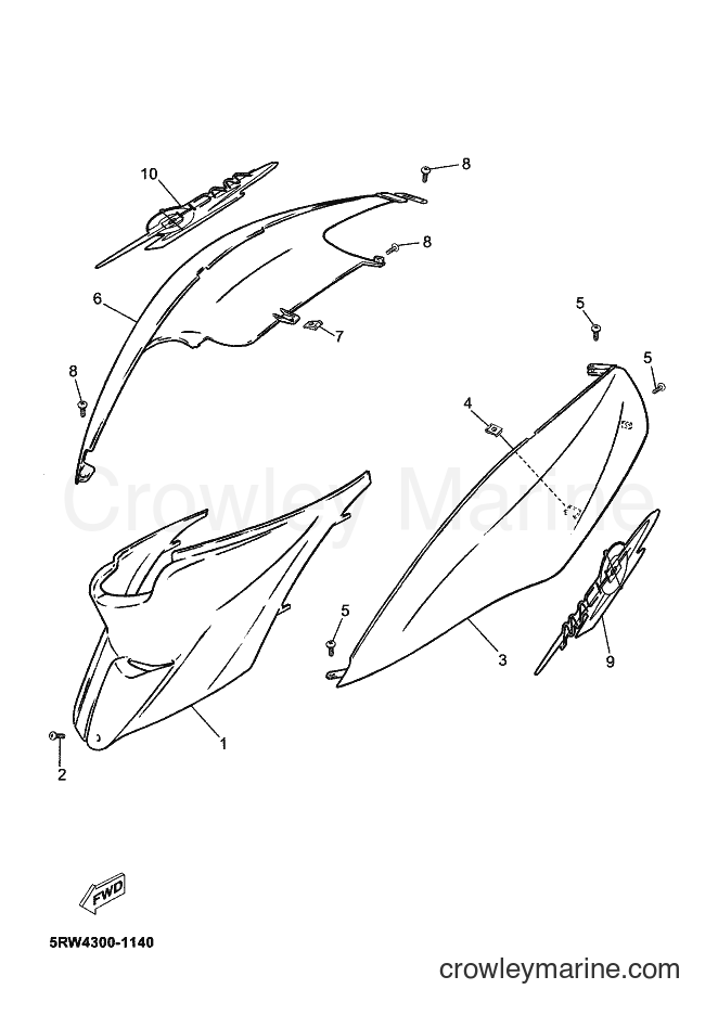 2002 Scooter CS50Z - CS50Z (5RW4) [070] - SIDE COVER