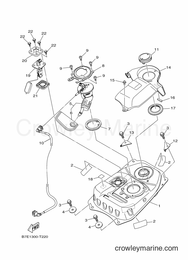 2018 Scooter T115FL-5C - T115FL-5C (B7E1) [010] - FUEL TANK