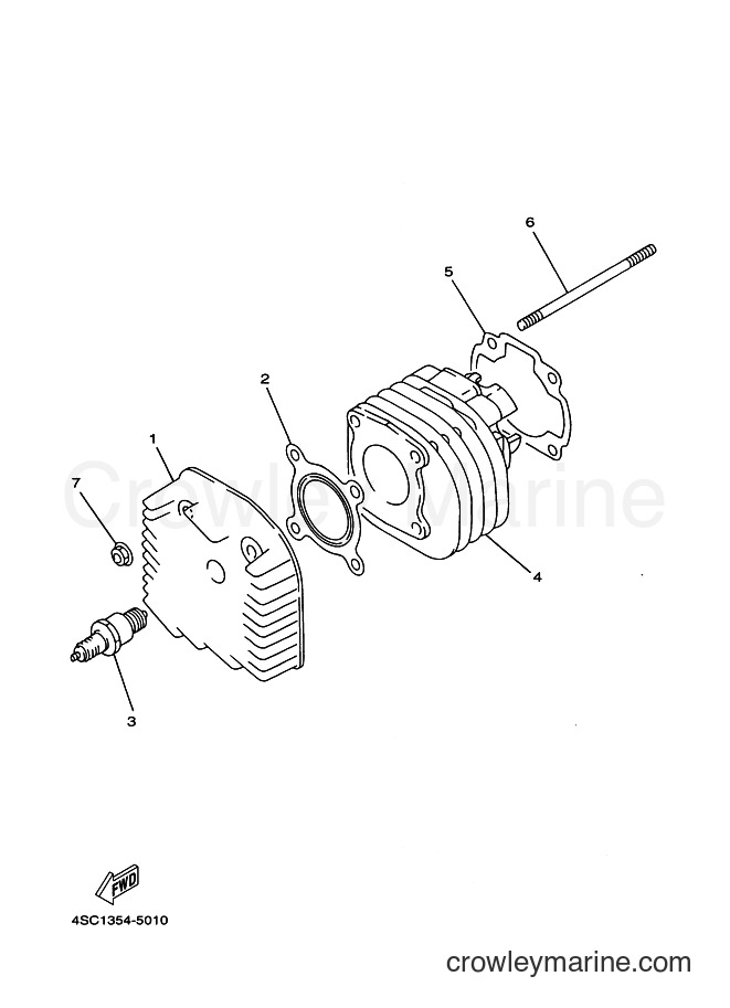 Yamaha Motors YW50 (5PN2) [010] - CYLINDER